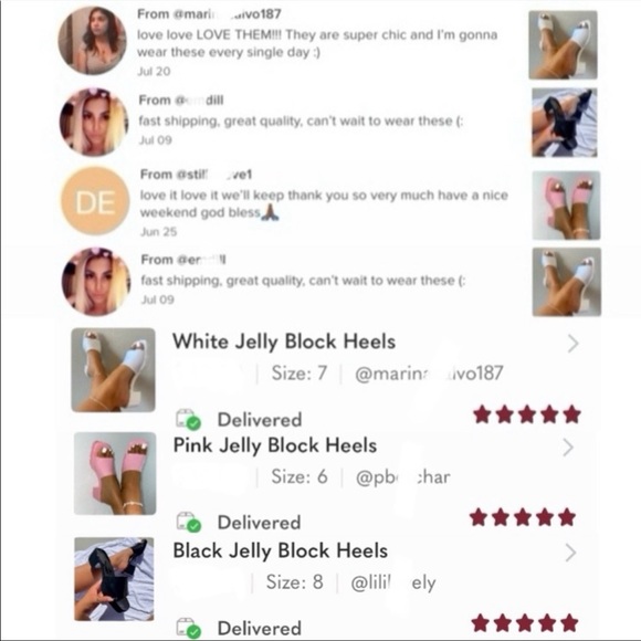 Blue Jelly Block Heels - Picture 11 of 12